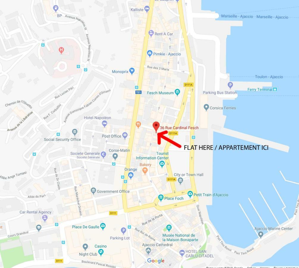**** Very Central Ajaccio 36 Rue Fesch, Cosy Flat In City Center Pedestrian Street, Up To 4 People **** Экстерьер фото